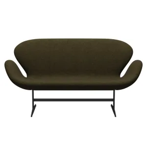 Fritz Hansen Swan™ Sofa 2 Seater, Warm Graphite/Divina Melange Dusty Olive