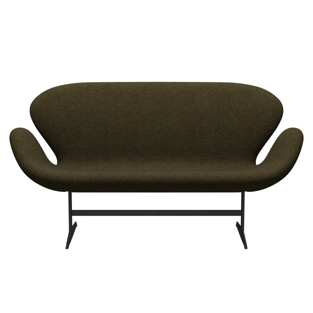 Fritz Hansen Swan™ Sofa 2 Seater, Warm Graphite/Divina Melange Dusty Olive