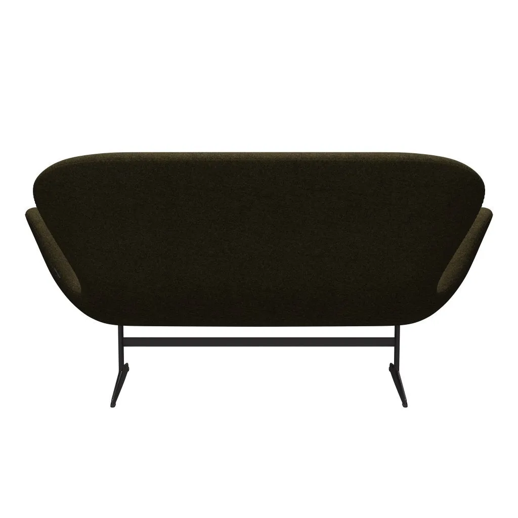 Fritz Hansen Swan™ Sofa 2 Seater, Warm Graphite/Divina Melange Dusty Olive