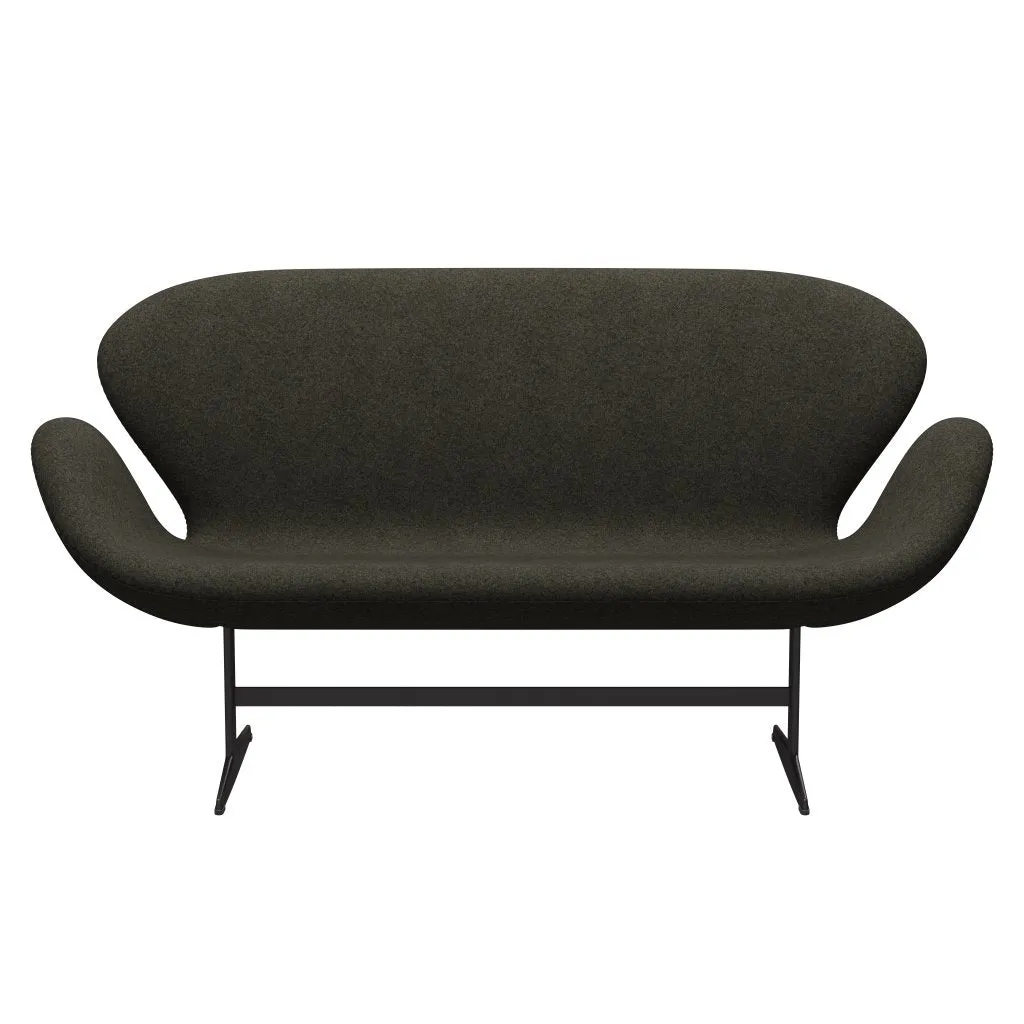 Fritz Hansen Swan™ Sofa 2 Seater, Warm Graphite/Divina Melange Grey Brown