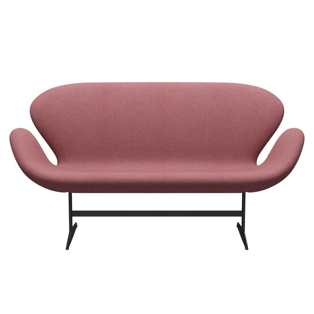 Fritz Hansen Swan™ Sofa 2 Seater, Warm Graphite/Divina Melange Pink