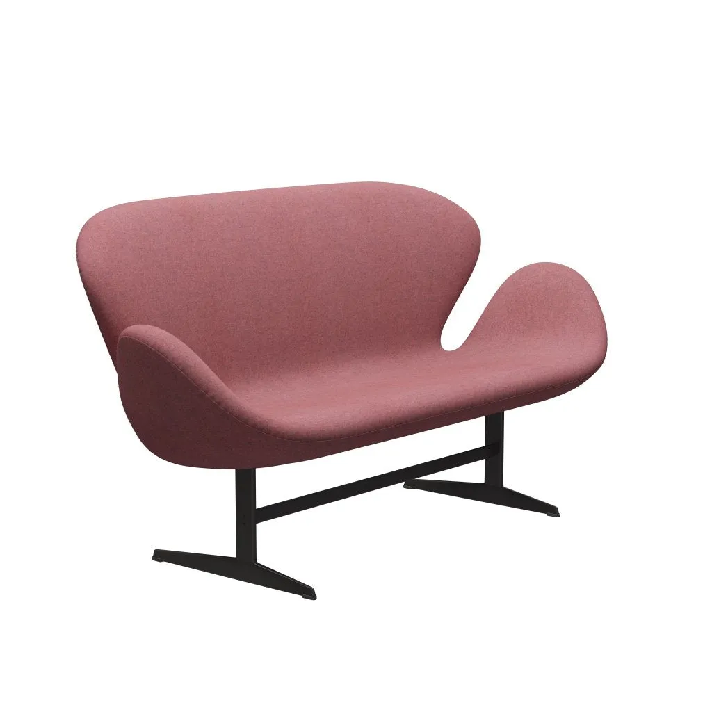 Fritz Hansen Swan™ Sofa 2 Seater, Warm Graphite/Divina Melange Pink