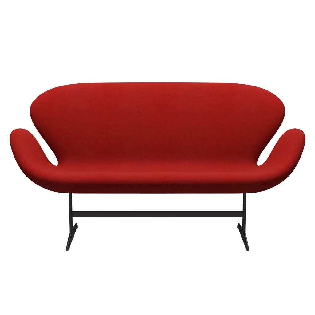 Fritz Hansen Swan™ Sofa 2 Seater, Warm Graphite/Divina Melange Red