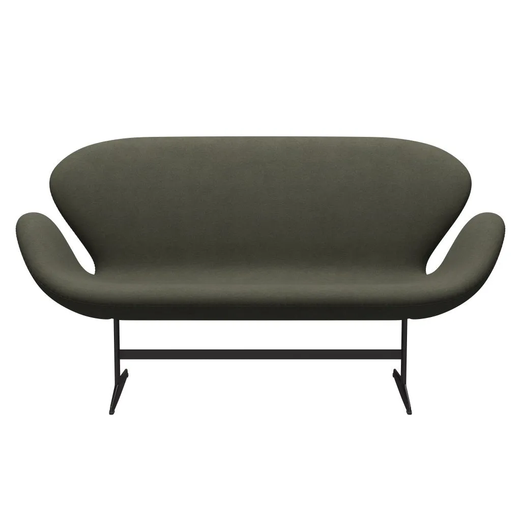 Fritz Hansen Swan™ Sofa 2 Seater, Warm Graphite/Divina Military Green