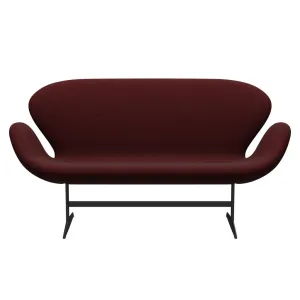 Fritz Hansen Swan™ Sofa 2 Seater, Warm Graphite/Fame Dark Bordeaux
