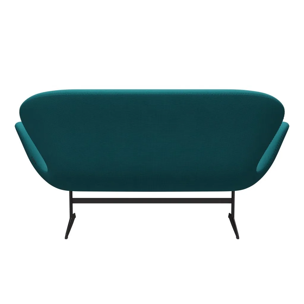 Fritz Hansen Swan™ Sofa 2 Seater, Warm Graphite/Fame Green Turquoise