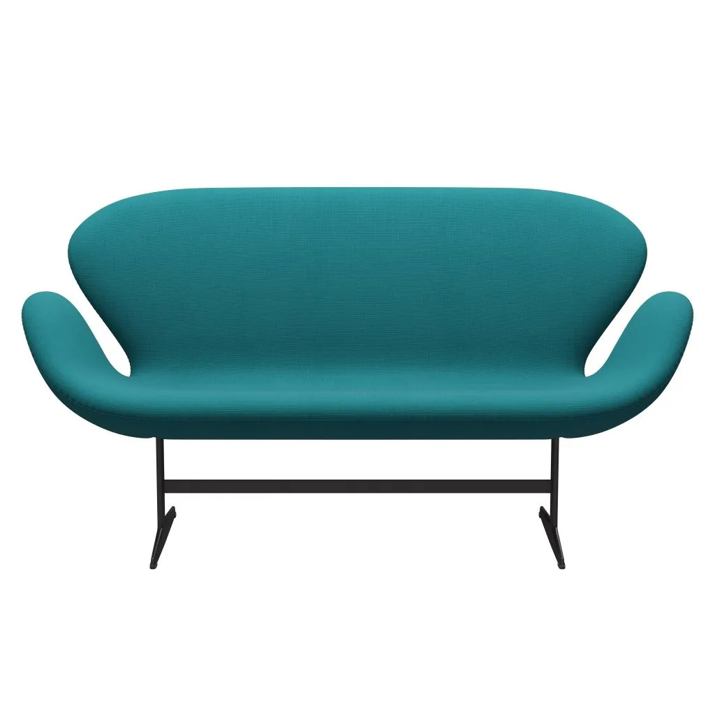 Fritz Hansen Swan™ Sofa 2 Seater, Warm Graphite/Fame Green Turquoise