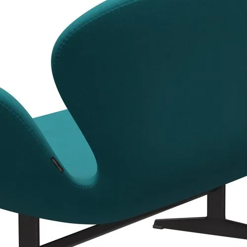 Fritz Hansen Swan™ Sofa 2 Seater, Warm Graphite/Fame Green Turquoise