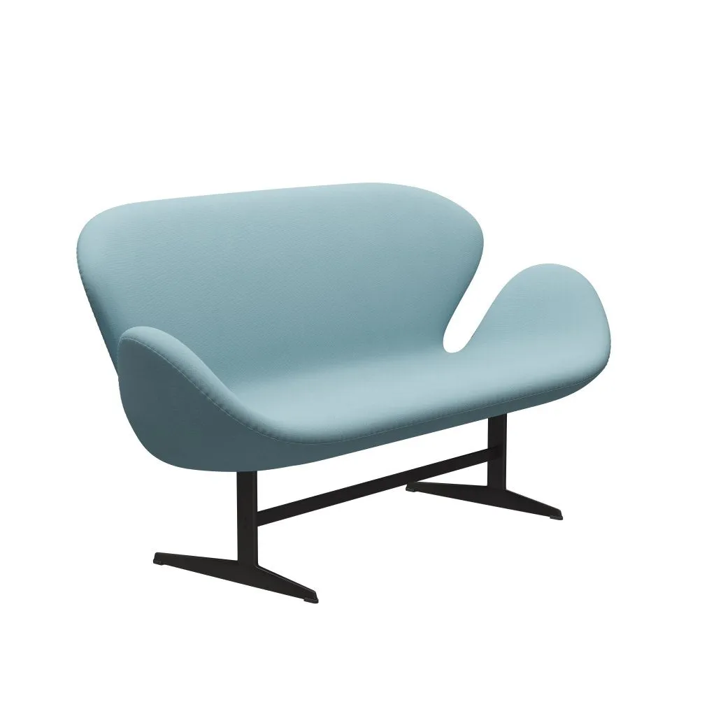 Fritz Hansen Swan™ Sofa 2 Seater, Warm Graphite/Fame Turquoise Light