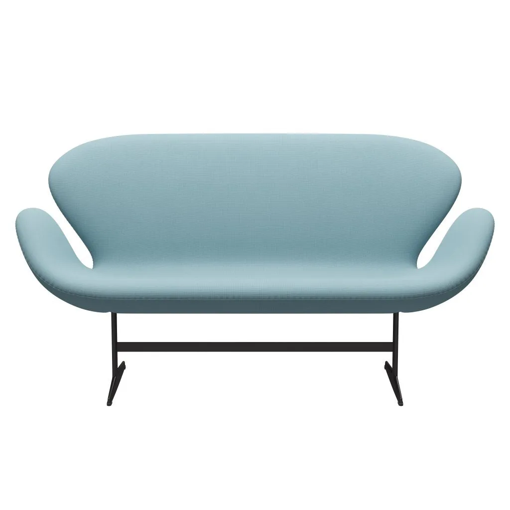 Fritz Hansen Swan™ Sofa 2 Seater, Warm Graphite/Fame Turquoise Light
