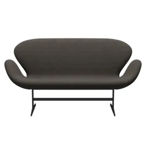 Fritz Hansen Swan™ Sofa 2 Seater, Warm Graphite/Hallingdal Charcoal Light