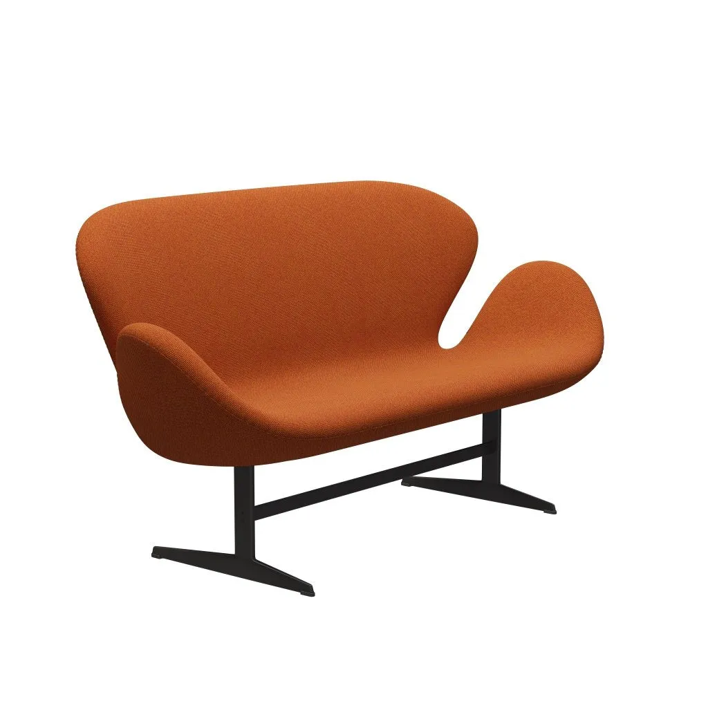 Fritz Hansen Swan™ Sofa 2 Seater, Warm Graphite/Hallingdal Red/Curry