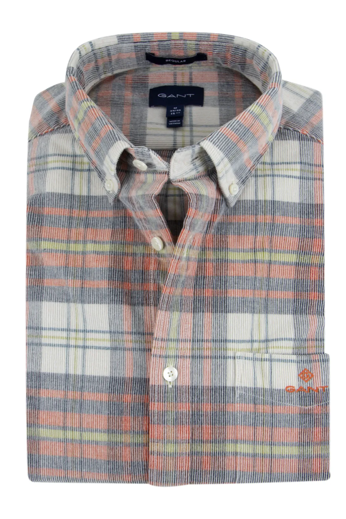Gant Corduroy Check Shirt Orange
