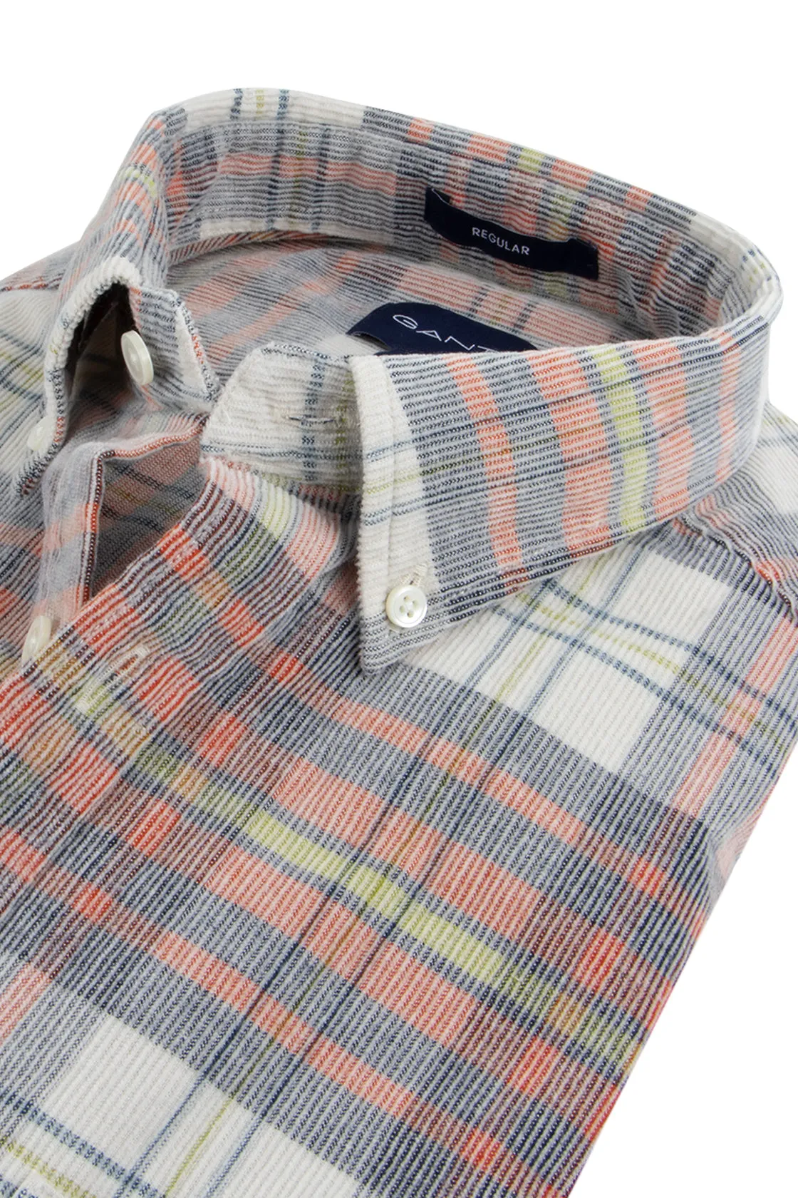 Gant Corduroy Check Shirt Orange