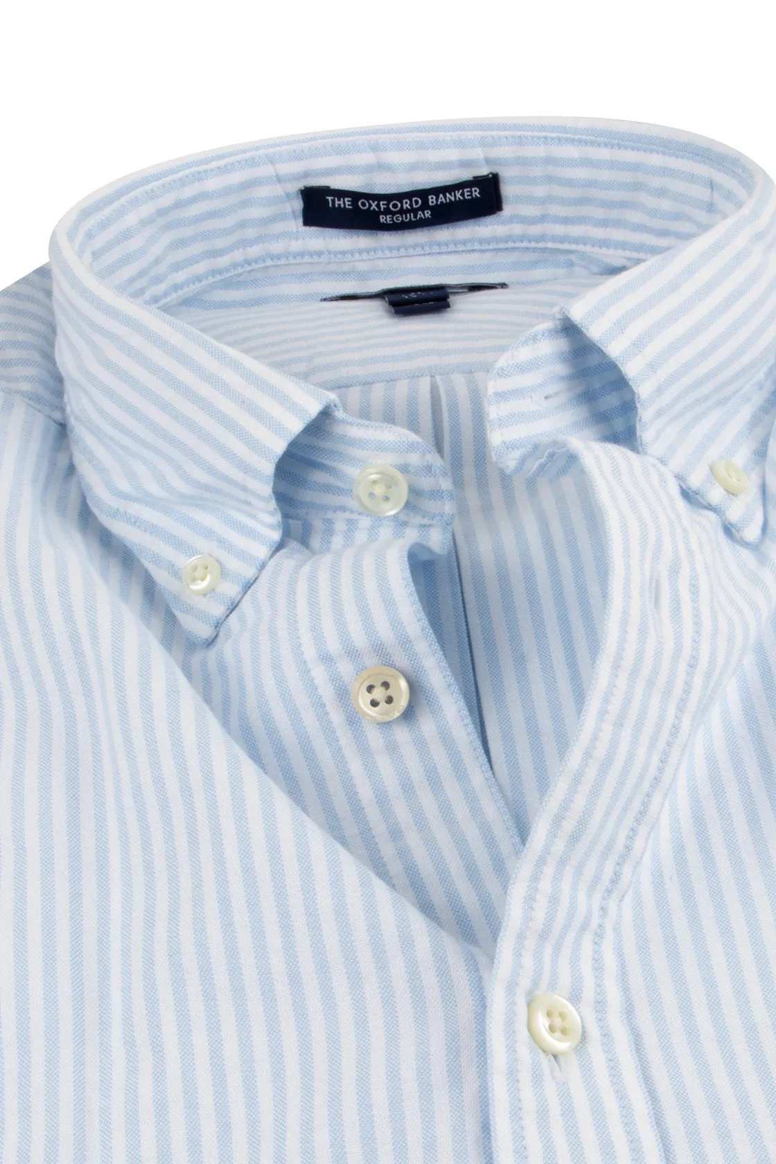 Gant Regular Fit Oxford Banker Shirt Capri Blue