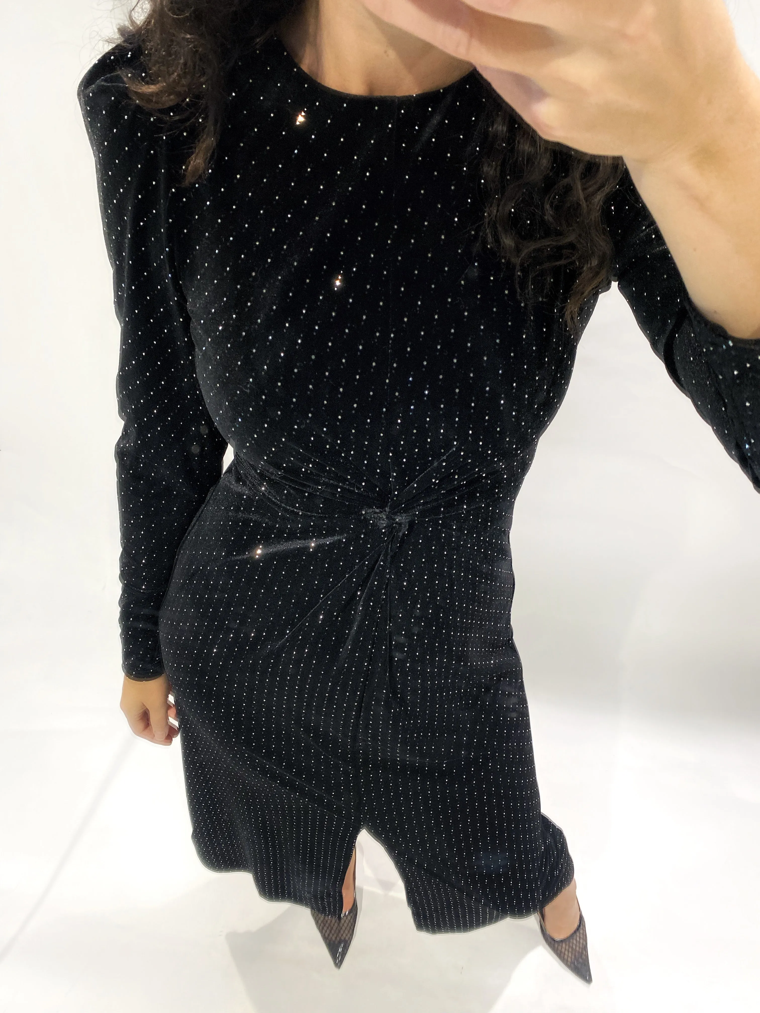 HELLA VELOURS DRESS - YAS