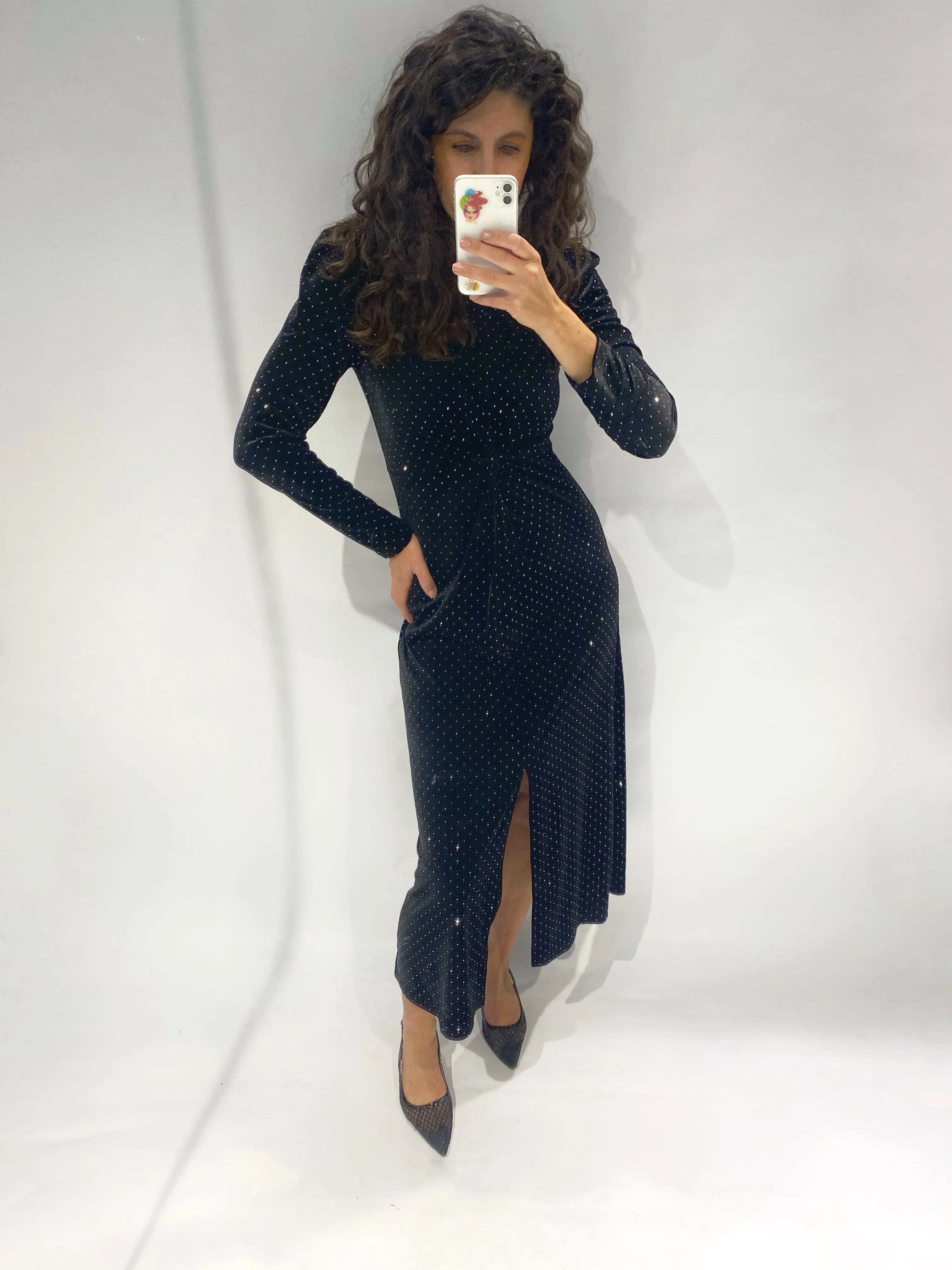 HELLA VELOURS DRESS - YAS