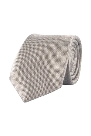 Hemley 7.5cm Silk/Cotton Tie Lt Grey 1230012-3/4