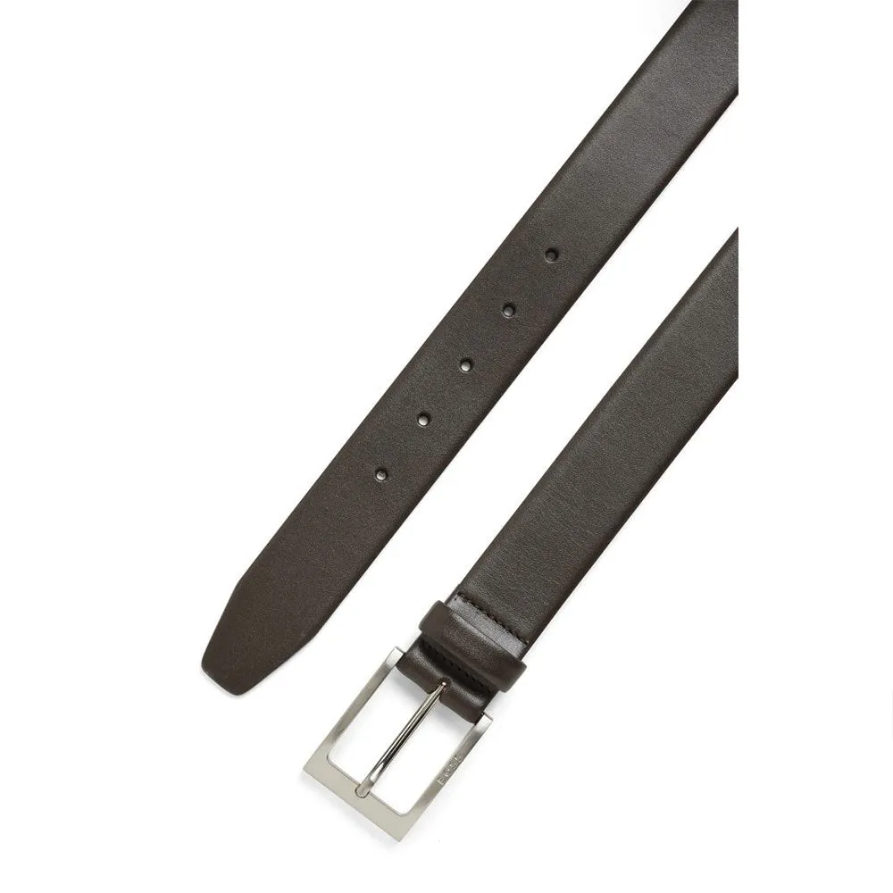 Hugo Boss Barnabie Leather Belt Dark Brown