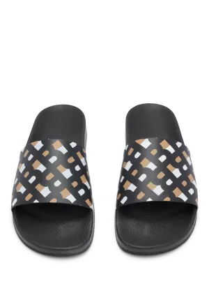 Hugo Boss Bay Slide Open Brown