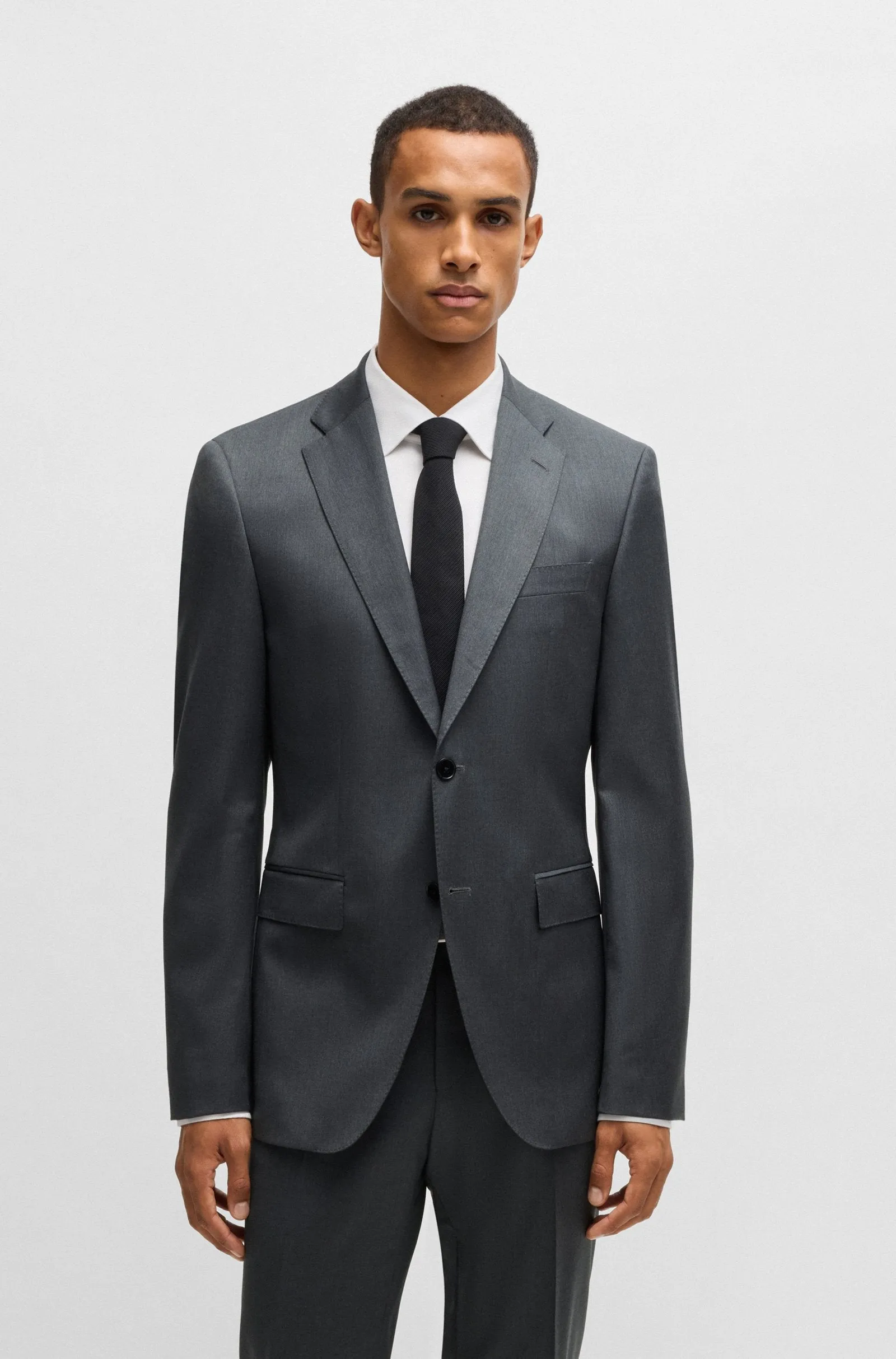 Hugo Boss Dark Grey Jeckson Lenon B1 Suit