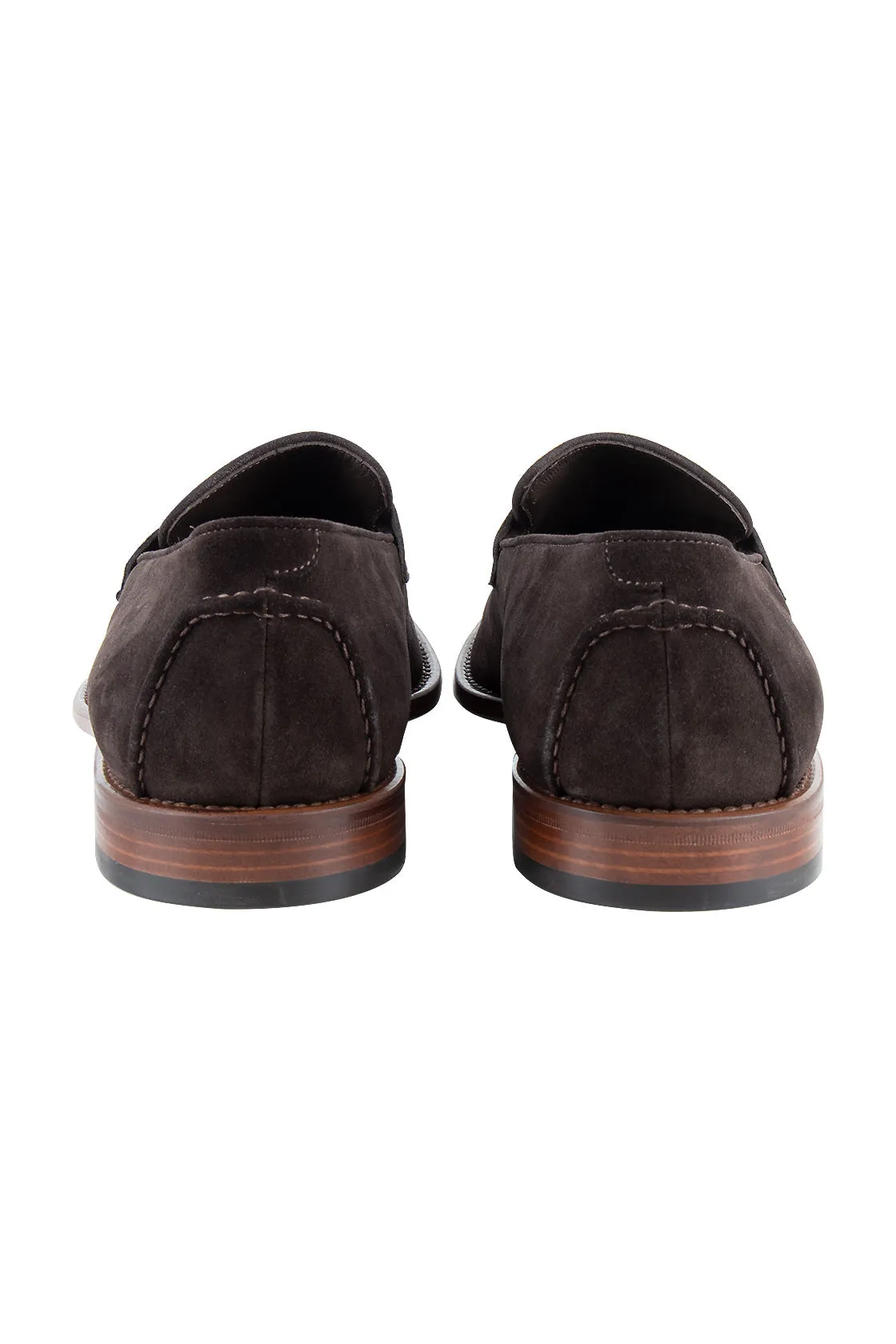Hugo Boss Stofer Suede Penny Loafer Chocolate