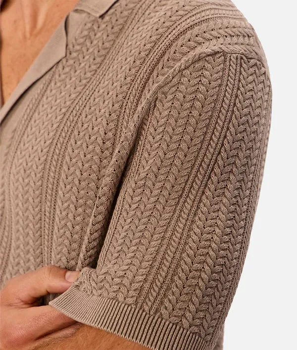 Industrie The Washed Alessio SS Shirt Washed Brown