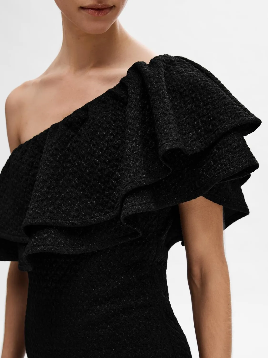 IRENA ONE SHOULDER DRESS - SELECTED FEMME