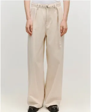 JUNO DENIM ECRU TROUSERS