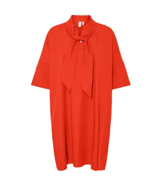 KAREN 3/4 DRESS RED - YAS