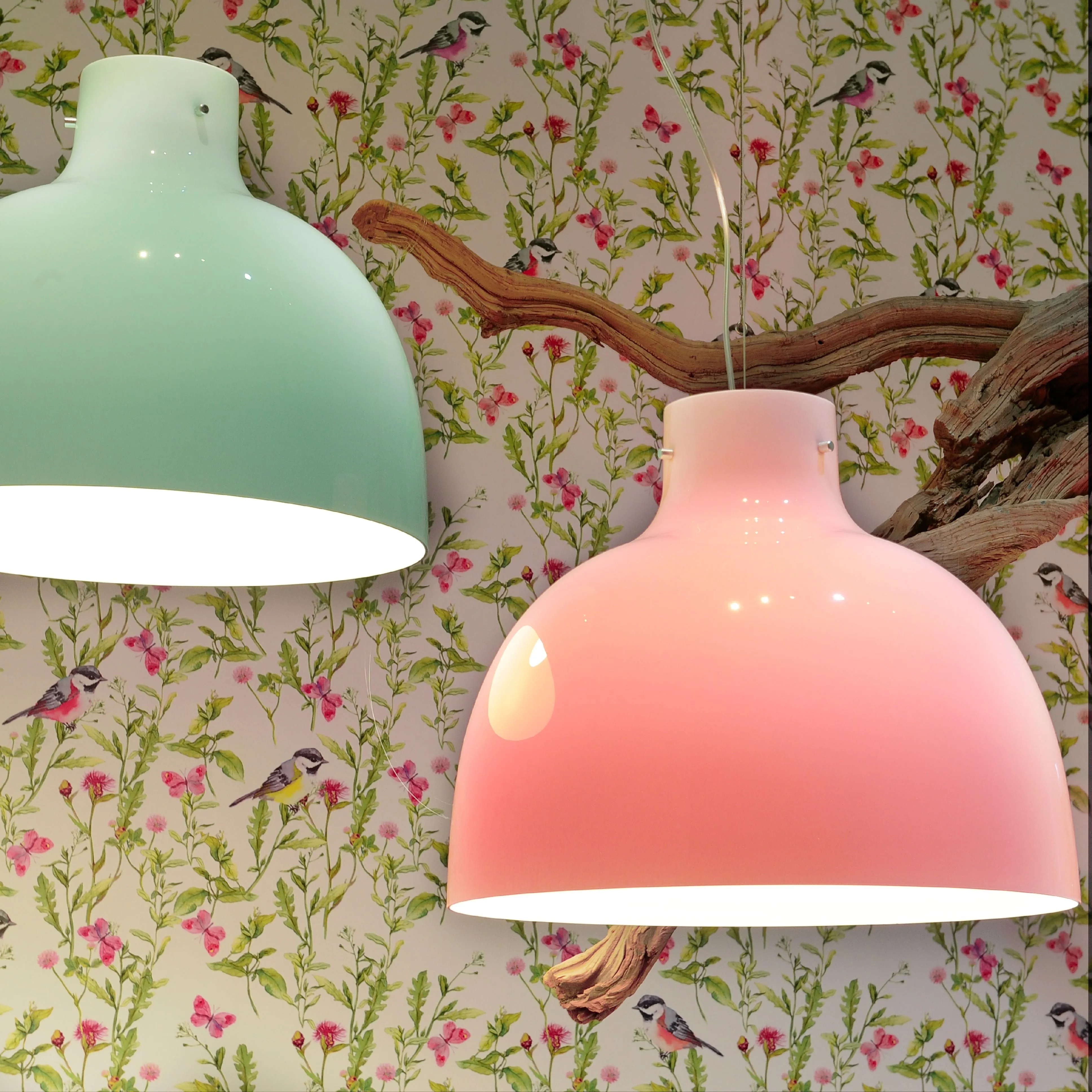 Kartell Bellissima Wood Suspension Lamp