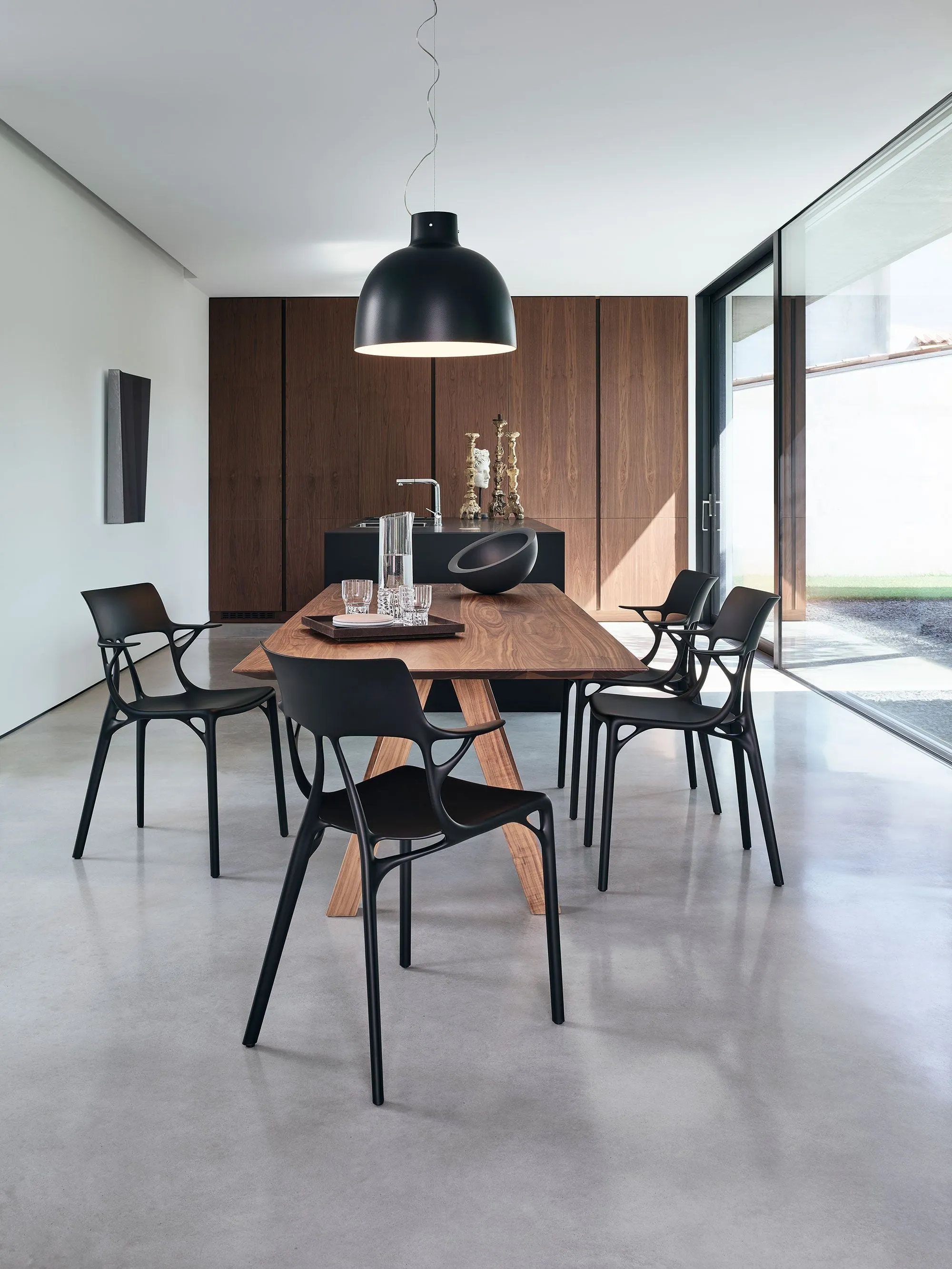 Kartell Bellissima Wood Suspension Lamp