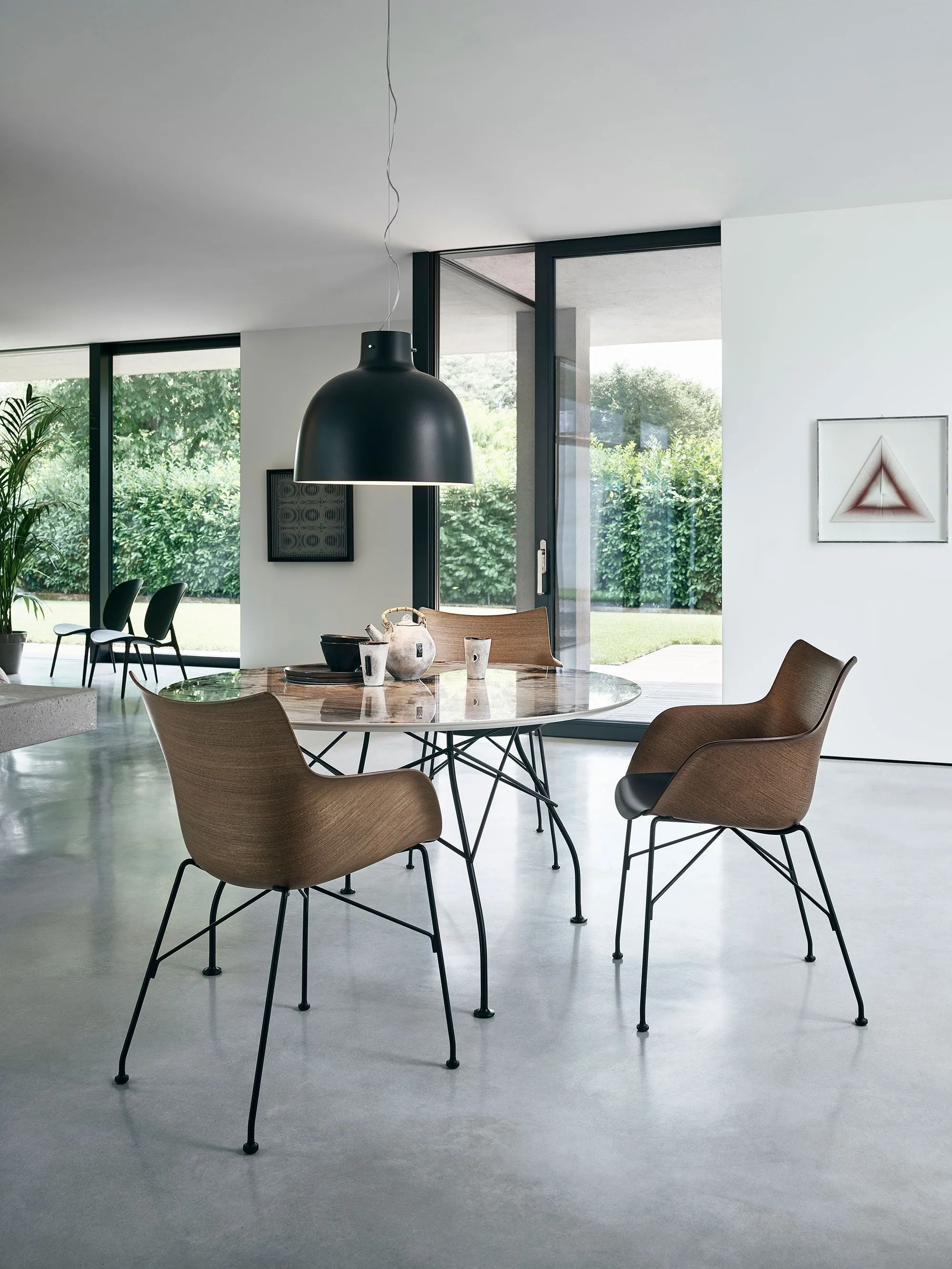 Kartell Bellissima Wood Suspension Lamp