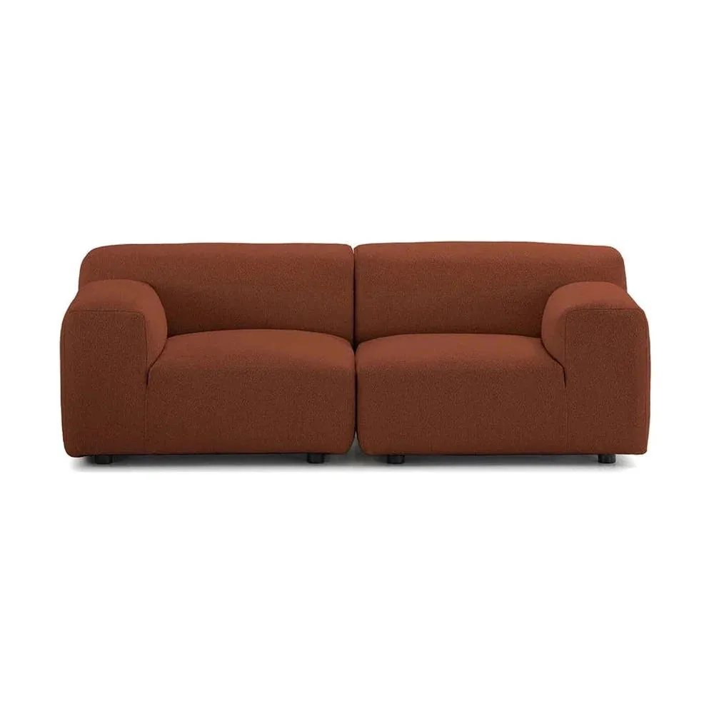 Kartell Plastics Duo 2 Seater Sofa Dx Orsetto, Rusty Orange