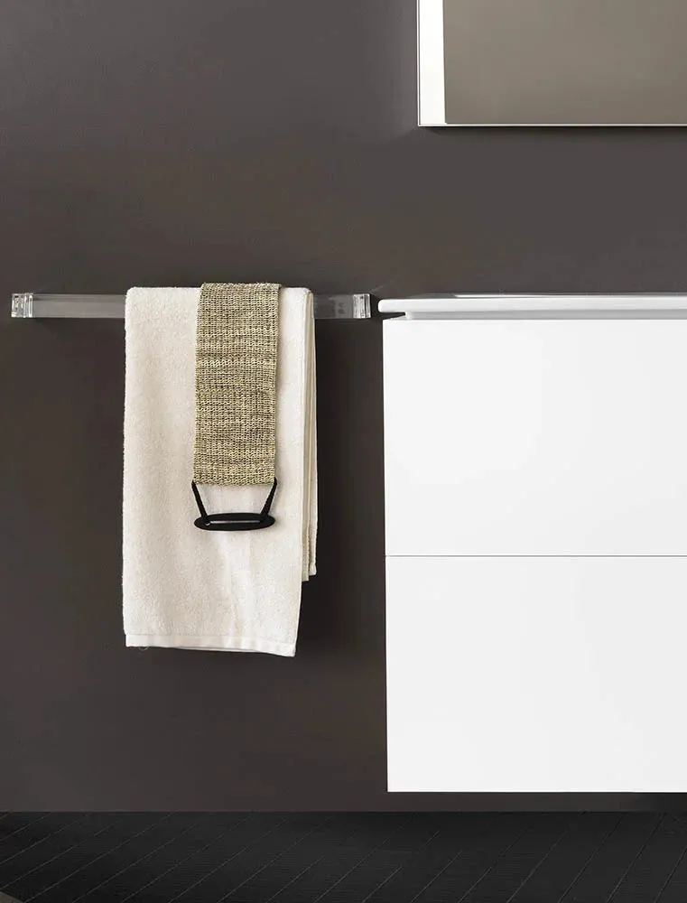 Kartell Rail Towel Rack 45 Cm, Crystal