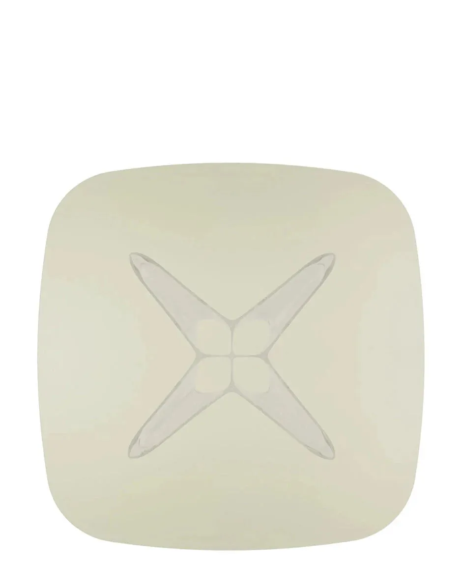 Kartell Sir Gio Table Square, Crystal/Yellow