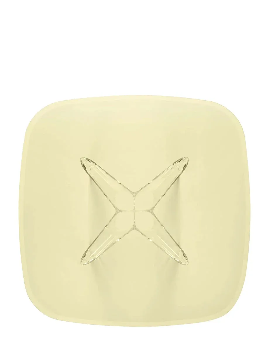 Kartell Sir Gio Table Square, Crystal/Yellow