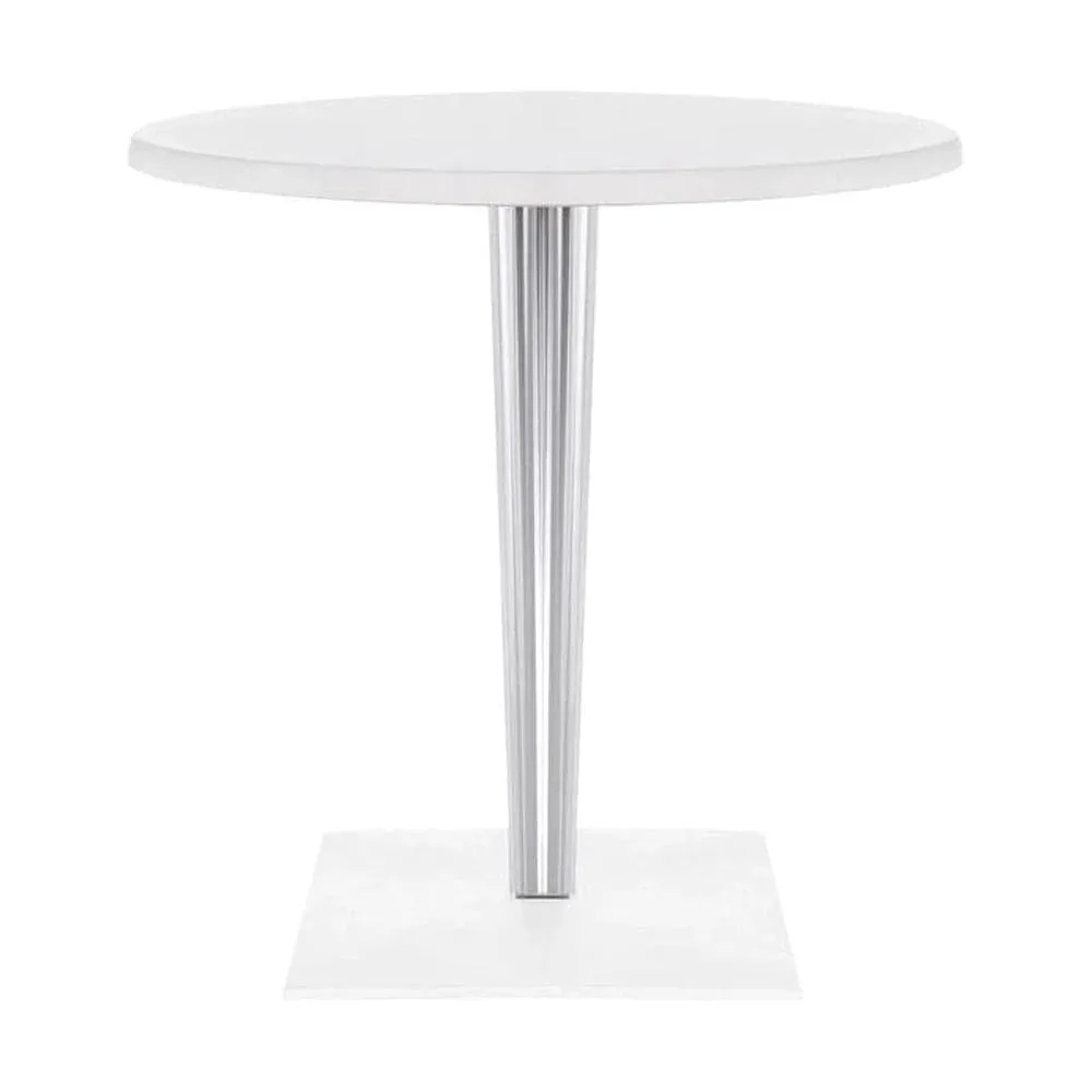 Kartell Top Top Table Per Dr. Yes Round With Square Base ⌀70 Cm, White