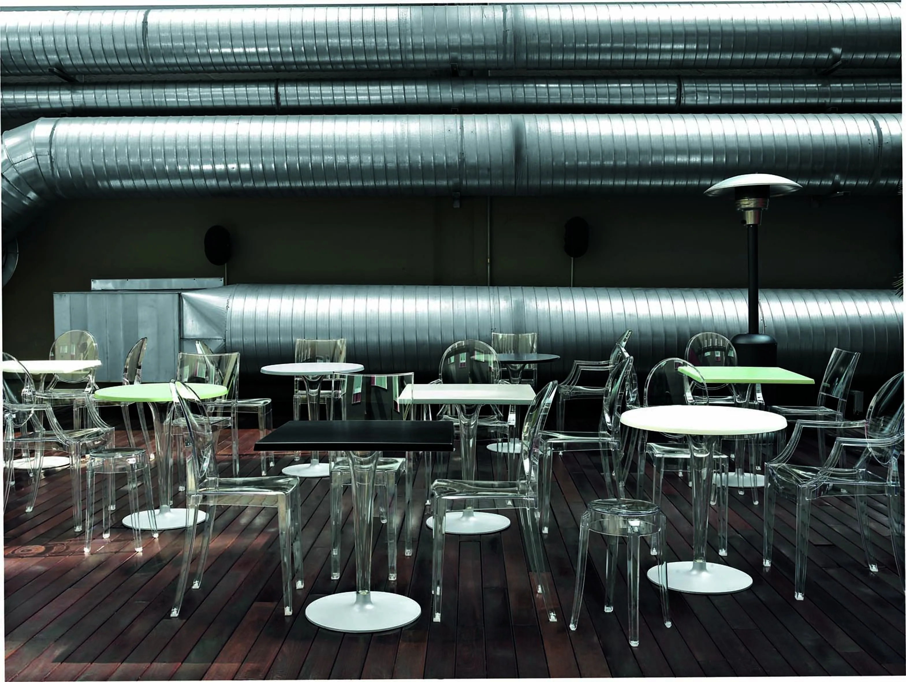 Kartell Top Top Table Round With Square Base ⌀70 Cm, Black