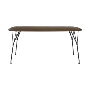 Kartell Viscount Of Wood Table Rectangular, Walnut/Black