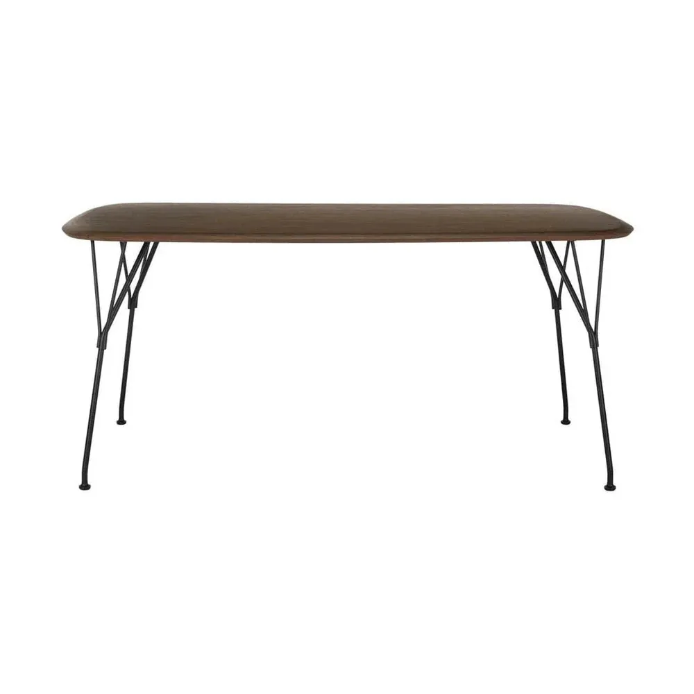 Kartell Viscount Of Wood Table Rectangular, Walnut/Black