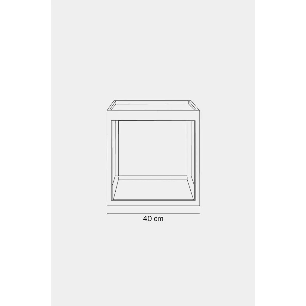 Klassik Studio Kø Cube Side Table Black Oak, Smoked Glass