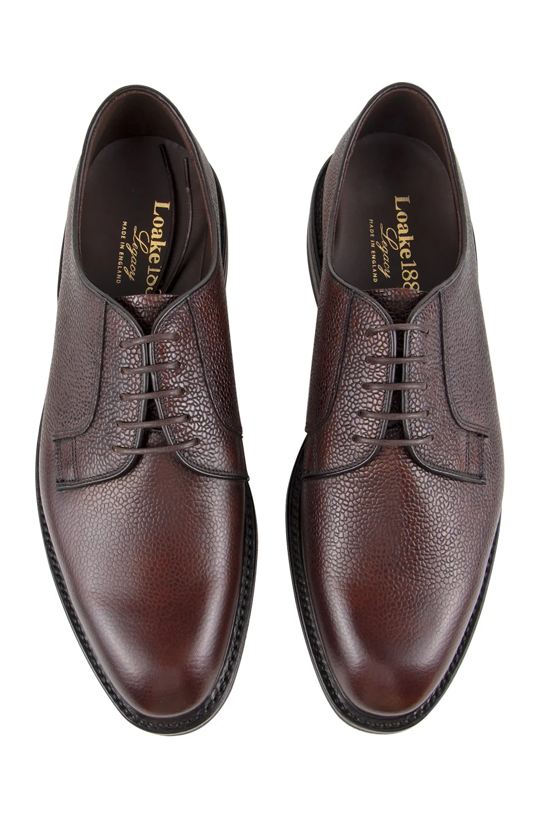 Loake Troon Burnished Calf Leather Shoe Rosewood