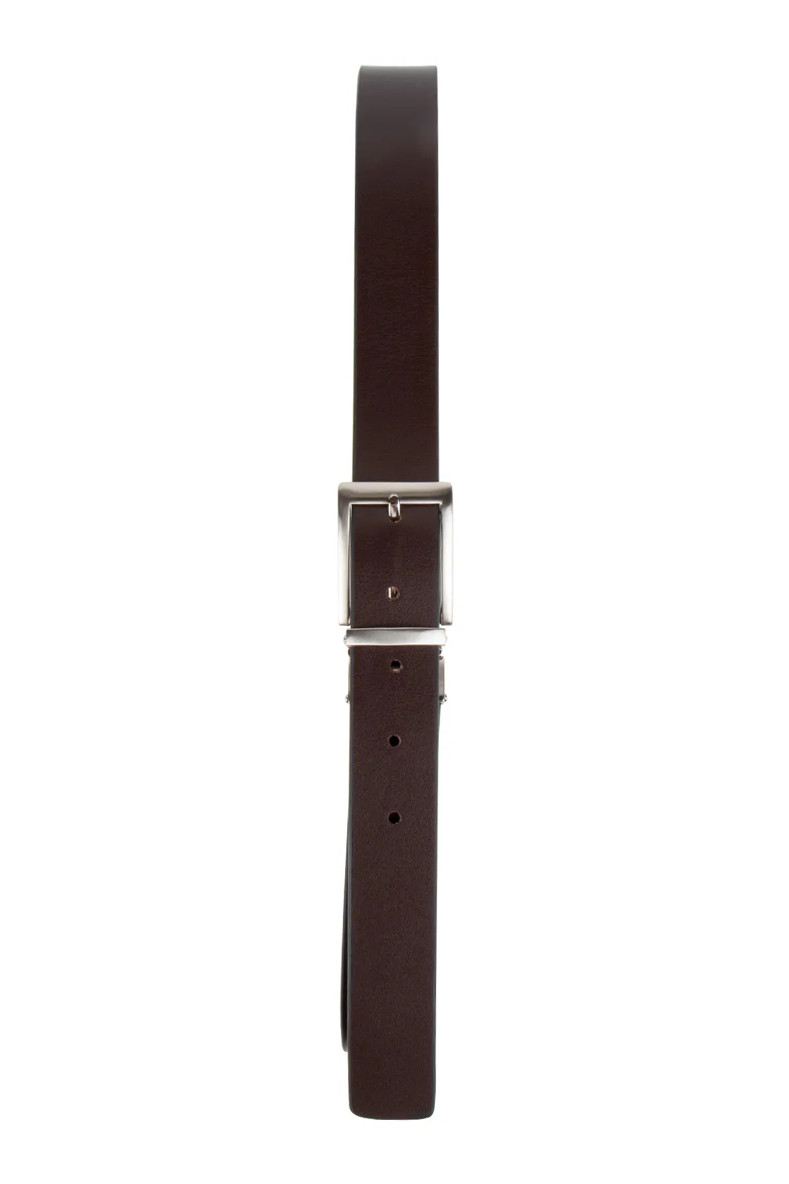 Loop Sandwich Guy Leather Belt Black/Choc