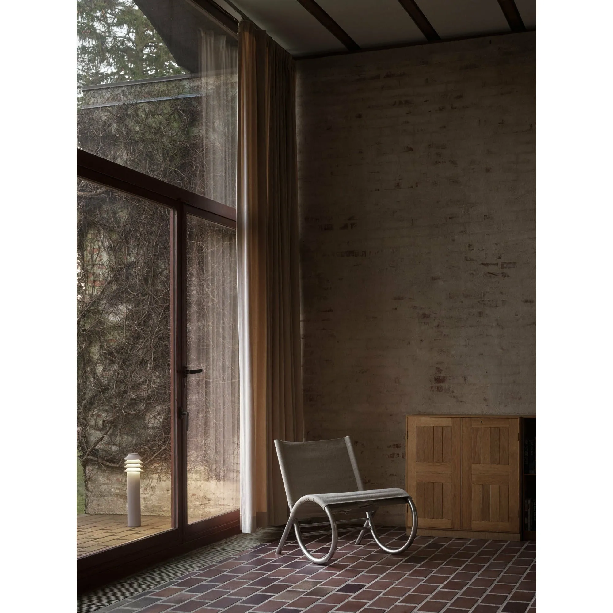 Louis Poulsen Bysted Garden Bollard Lamp Large Aluminium Led 3000 K With Earth Piece O/Adapter