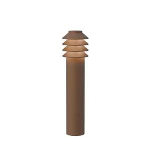 Louis Poulsen Bysted Garden Bollard Lamp Large Cortenfarben Led 3000 K With Ground Piece O/Adapter