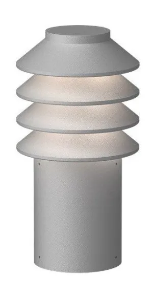 Louis Poulsen Bysted Garden Bollard Led 3000 K 14 W Spike With Adaptor Short, Aluminium