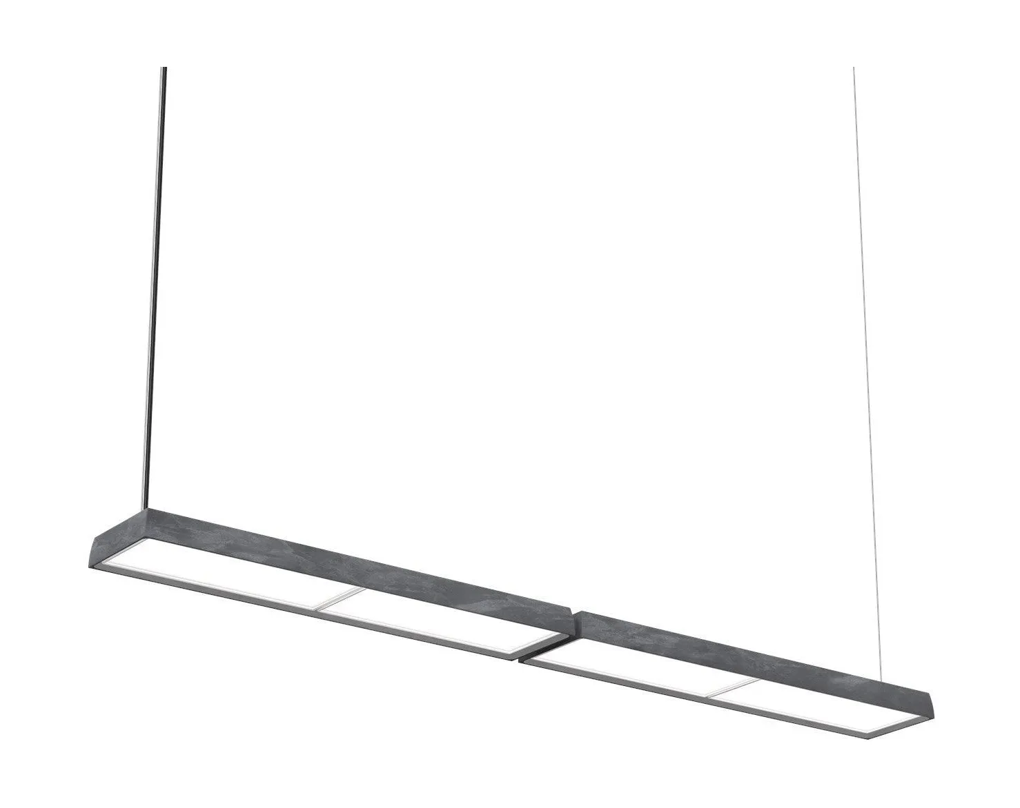 Louis Poulsen Lp Slim Box Suspended Lamp Double4870 Lumens Dali, Dark Aluminium