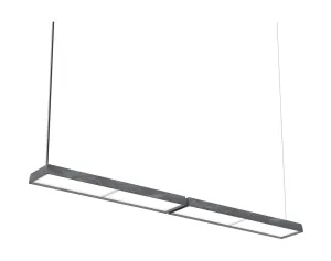 Louis Poulsen Lp Slim Box Suspended Lamp Double4870 Lumens Wireless Bluetooth, Dark Aluminium