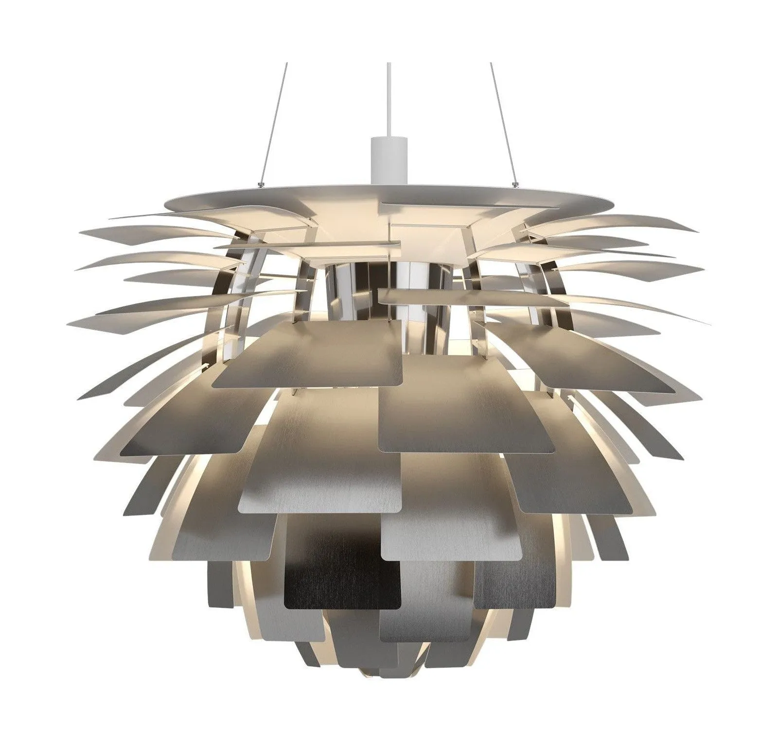 Louis Poulsen Ph Artichoke Outdoor Pendant 2483 Led 3000 K 96 W Dali ø60 Cm, Stainless Steel